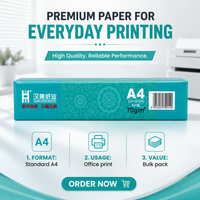 Kertas Kualitas Tinggi Putih A4 70gsm Kertas Putih Halus untuk Printer Laser dan Mesin Fotokopi