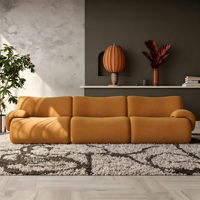 Ensemble de canapés modulaires de luxe pour appartement, en tissu chenille, emballé sous vide, canapé sans armature, canapé compressé
