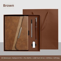 Ensemble cadeau carnet et stylo d'affaires, carnet à trois volets en cuir PU de luxe personnalisé, stylo, ensemble de papeterie de bureau professionnel, cadeau promotionnel