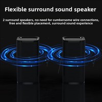 Altavoz para TV y Computadora, 4 Piezas, Audio para Hogar y Oficina, Conector de 5.3 y 3.5 mm, Subwoofer Estéreo, IPX7 Impermeable, Metálico