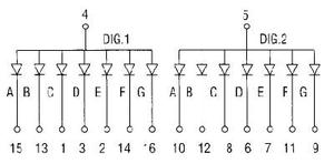 Dual Led 2x7 đoạn THT 0.4 inch 16 pin 2 chữ số 7 đoạn dẫn hiển thị - Product Image 3
