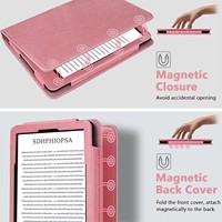 Étui de protection magnétique intelligent personnalisable pour liseuses Kindle 7 pouces 12e génération 2024 avec poignée et sangle