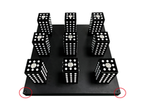 15W 3D Matrix LED Applique Murale Corps Aluminium E27 Base DMX512 Pixel Display pour Fond d'Hôtel Mur Night Club Stage Lighting