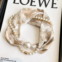 Collier de perles à boucle magnétique Écharpe de perles adaptée au bureau ou à l'usage quotidien