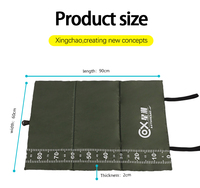 Tapis imperméable en tissu Oxford à trois plis, coussin pliable avec règle de mesure pour la pêche, le camping et les activités de plein air