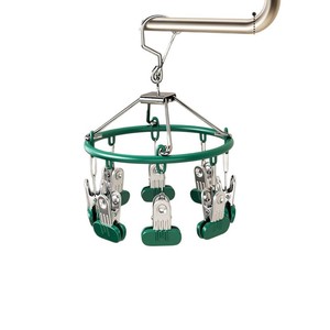 Youqin Round Sock Drying Rack Stainless Steel Multifunctional Clothes Hanger with <b>Clips</b> for Underwear and Small Garments - Product Image 5