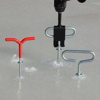 Pêche d'hiver Pêche sur glace Support pour fournitures Clou à glace extérieur