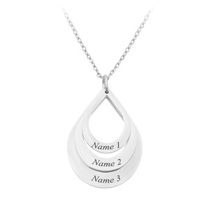 Collana personalizzata in acciaio inossidabile di natale bohémien Unfade impermeabile <span class=keywords><strong>per</strong></span> gioielli in bianco catena nome personalizzato data <span class=keywords><strong>per</strong></span> gli amici - Product Image 6