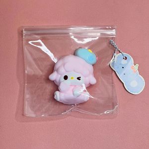 Factory Direct Sale Pink Wink Lamb <b>Squishy</b> Toy Food-Grade Silicone Safe for All Ages Stress Relief Vivid Colors - Product Image 3