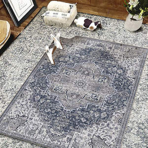 Alfombra Moderna y Suave de Poliéster, Antideslizante, Resistente al Desgaste, para Interiores, Apta para Mascotas - Product Image 3