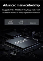 TISHRIC Rihao M.2 NVME Protokol Tunggal PVC Shell JMS583 Kotak Hard Drive Kontrol Utama untuk Hard Drive NVME 2230-2280 Perak