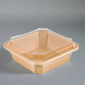 Caja Rectangular Desechable para Ensaladas, Personalizada con Impresión, de Papel Kraft, con Tapa, para Llevar, de Grado Alimenticio - Product Image 6