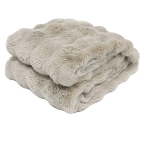 Chất Lượng Cao Cấp Nặng Trọng Lượng Siêu Mềm Nâu Rex Thỏ Lông Cừu Chăn Bong Bóng Chăn Cho Bộ Đồ Giường Máy Có Thể Giặt - Product Image 1