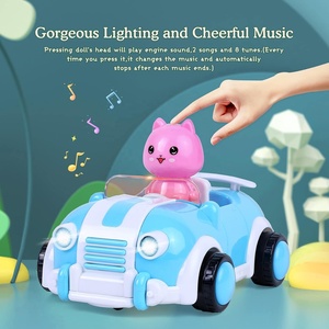 My First Mini RC Cars for Kids Cartoon Remote Control Car Toy with Light & Music Toddler Doll Car Cabriolet - Product Image 2
