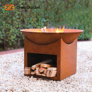 Foyer en acier corten personnalisé pour jardin extérieur Conception de combustion du bois en métal durable Vente en gros pour combustible de bois de chauffage créatif - Product Image 6
