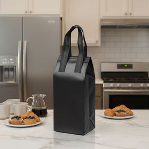 Disposable <b>Custom</b> Printed NonWoven Food Thermal Insulated Cooler Bag Alu Foil Lined for Milktea Coffee Takeout Takeaway Bags - Product Image 1