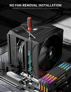 Ventilador de CPU upHere de 280W TDP, enfriador de aire de doble torre con 8 tubos de calor, ventilador silencioso PWM de 120mm para <span class=keywords><strong>AMD</strong></span> AM5 AM4 <span class=keywords><strong>Intel</strong></span> LGA 1700 1851 1200 - Product Image 4