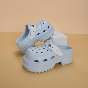 รองเท้าแตะผู้หญิงลูกไม้พื้นหนาระบายอากาศได้ดีกันลื่นสไตล์ Baotou นุ่ม3ซม. ส้นสบาย - Product Image 2