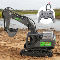 Excavatrice télécommandée en alliage, véhicule d'ingénierie à chenilles, jouet de sable d'extérieur, excavatrice électrique pour enfants, cadeau pour garçon et fille