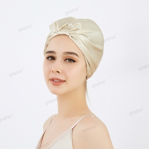Venta al por mayor de turbantes de seda de lujo de 16, 19 y 22 mm, durags de diseñador, gorros de seda para dormir, paños para el cabello de seda de morera para mujer, con logotipo personalizado - Product Image 4