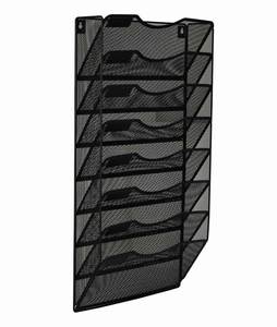 8 Tier Metal Mesh Wall <b>File</b> Holder Hanging Organizer Magazine Rack for Office and Home - Product Image 1