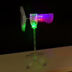 Mini Wind <b>Generator</b> With Base LED Light Up Windmill Small Wind Power Landscape Lamp - Product Image 1