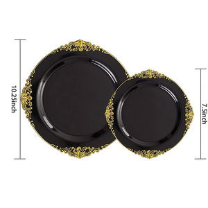 Hot Stamping Disposable Dragon Pattern Dinner <b>Plate</b> Set 7.5/10.25 Phnom Penh Relief Hard PS <b>Plastic</b> Dish for <b>Party</b> Occasions - Product Image 1