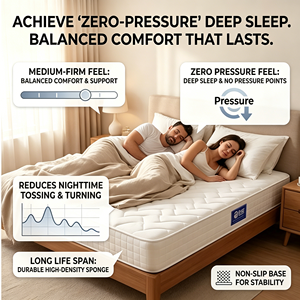 Colchón de Espuma de Suministro Directo de Fábrica, Ultra Suave y con Soporte para un Sueño Profundo sin Interrupciones, para Dormitorio, Hogar y Hotel - Product Image 4