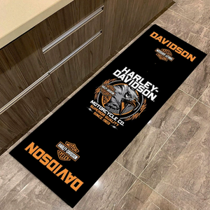 <b>Motorcycle</b> Logo Novelty Stain Resistant Non-Slip Rubber Floor Mats Loop Pile Modern Design Washable Customized Color Custom Logo - Product Image 3