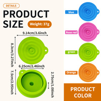 Lot de 4 couvercles en silicone pour bocaux Mason, étanches, compatibles avec les bocaux Ball Kerr à ouverture normale et large, pour la mise en conserve et la cuisine