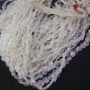 Pierre de lune arc-en-ciel naturelle en gros pierre précieuse à facettes pièce de monnaie perle pierre 7 mm pierre de lune forme pièce bleu feu perles brin - Product Image 6