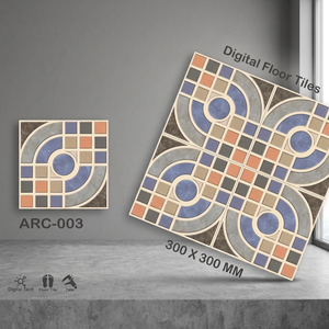 กระเบื้องปูพื้นเซรามิกแบบมันเงาขนาด 12x12 นิ้ว ลายนูน  กระเบื้องพอร์ซเลนเคลือบด้าน สำหรับตกแต่งภายในห้องน้ำ - Product Image 4