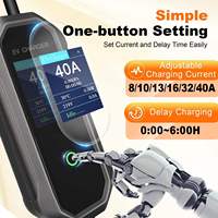 Chargeur intelligent pour véhicules électriques 3,5 kW 7 kW 11 kW 22 kW Type 1 Type 2 J1772 NACS GBT CCS1 CCS2 avec application intelligente, Wi-Fi, écran LCD, minuterie réglable, étanche IP65