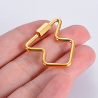 Charmes de verrouillage à vis mousqueton en acier inoxydable, petit fermoir à vis mousqueton pour bracelet et collier