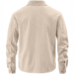 เสื้อเชิ้ตแขนยาวผ้าลูกฟูกสำหรับผู้ชาย มีกระเป๋า ป้องกันรอยยับ ทรงลำลอง ชายเสื้อโค้ง ปกเสื้อติดกระดุม ไซส์ M - Product Image 3