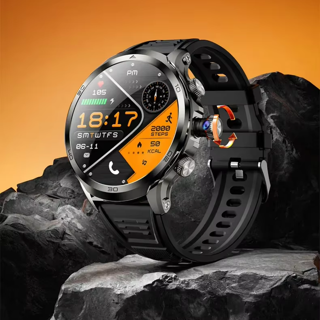 1.95 Inch Amoled Screen Camera GPS WIFI Smart Watch Men 4G Full Netcom H19 Android 9.0 2025 Smartwatch