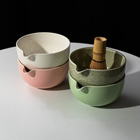 Nouveau style Bol à matcha rayé en céramique Accessoires de cérémonie du thé Fouet à thé japonais 100 pièces Approvisionnement spécial transfrontalier