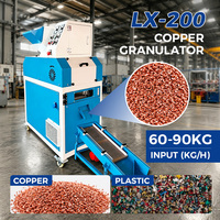 Granulateur automatique de fil de rebut LX-200B avec séparateur vibrant miniature et sortie unique de cuivre pur pour la récupération des métaux