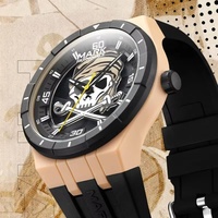 Montres MARK FAIRWHALE pour hommes 5040, boîtier en résine, cadran rotatif tendance, bracelet en silicone, montres-bracelets à quartz étanches, boîte cadeau