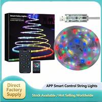 RGB LED Pixel-Lichterkette Intelligente Lederdraht-Lichterkette APP-Steuerung Bunte LED-Lichterkette Weihnachts- und Partydekoration