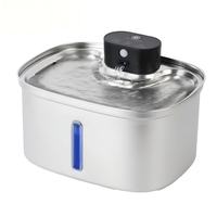 Fontaine à eau pour chat en acier inoxydable, distributeur d'eau intelligent pour animaux de compagnie, automatique pour chat, chien, filtration multicouche