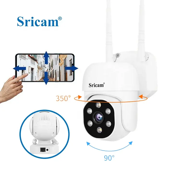 Sricam Home Security CCTV Camera System Wireless SP030 ptz 1080p HD Night Color IP66 Waterproof IP Security Camera