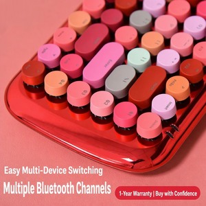 Teclado Mecánico Recargable LUSC BT y con Cable, Modo Dual, 84 Teclas, Interruptor Azul, Retroiluminación Blanca para Win, <span class=keywords><strong>Mac</strong></span>, Android - Product Image 2