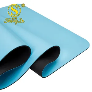 Anti-dérapant écologique 5mm bleu tapis de yoga D'UNITÉ CENTRALE