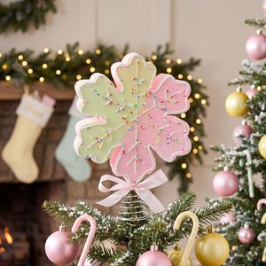 Pastel Macaron Candy <b>Tree</b> <b>Topper</b> Star Lollipop Shape Christmas Living Room Table <b>Xmas</b> <b>Tree</b> Ornament - Product Image 3
