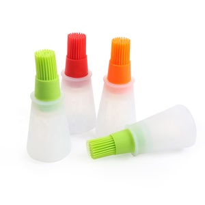 Hot Sale Barbecue Baking Pastry Oil Honey Wine Sauce Silicone <strong>Bottle</strong> <strong>Brush</strong> with Dispenser - Product Image 5