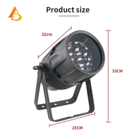 Projecteur LED Par étanche 7x40W avec zoom IP65 RGBW 4-en-1 DMX512 pour scène, extérieur, DJ, concert, fête, événement