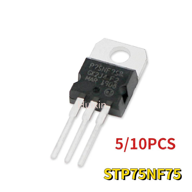 Hot 5/10PCS STP75NF75 Mosfet Transistor P75NF75 75v 80A TO-220 Field Effect Transistors Kit