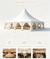 Tente de réception en aluminium classique avec auvent en PVC, 20 pieds x 30 pieds (6 m x 9 m), robuste, pour mariages, fêtes et événements, Vectus, quatre saisons, protection UV