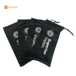 מותאם אישית לוגו הדפסת רך מיקרופייבר משקפי שמש פאוץ עם שרוך - Product Image 6